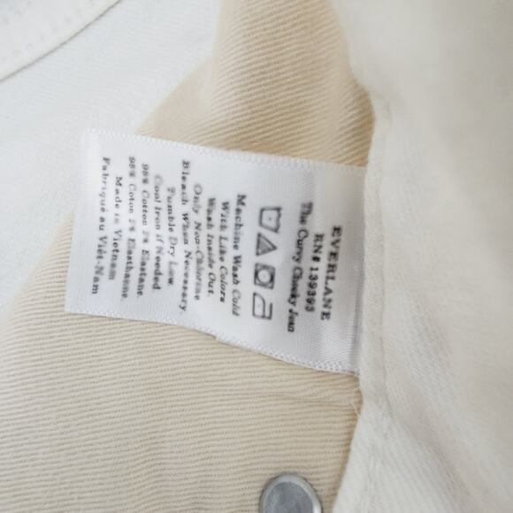 NEW Everlane The Curvy Cheeky High Waisted Straight Leg Jean White - Picture 7 of 11